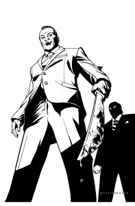 Black and white art from the cover for Thief of Thieves issue #21